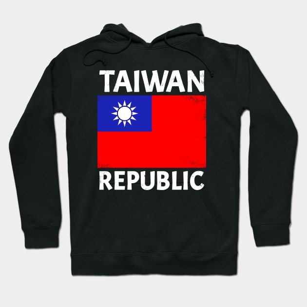 Taiwan Republic Flag Hoodie by NicGrayTees